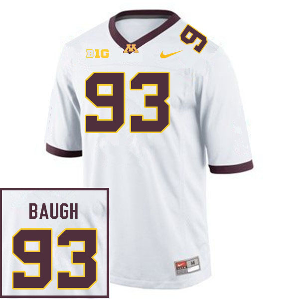 Men #93 Kyler Baugh Minnesota Golden Gophers College Football Jerseys Sale-White - Click Image to Close